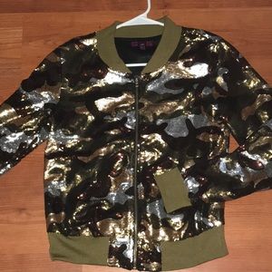 Camouflage Sequin Jacket